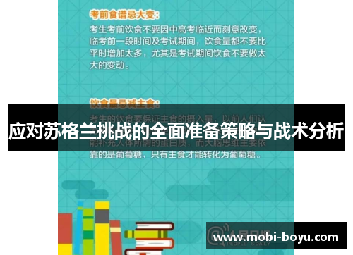 应对苏格兰挑战的全面准备策略与战术分析